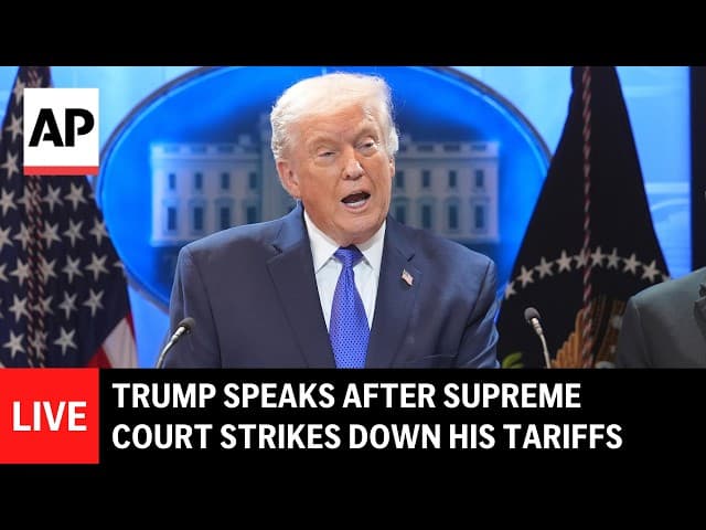LIVE: Trump speaks after Supreme Court strikes down his tariffs (Full)