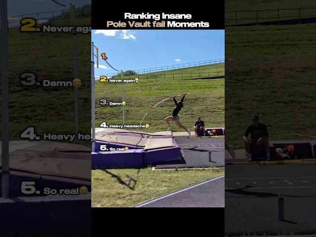 Ranking Pole Vault Fail Moments #polevault #best #ranking