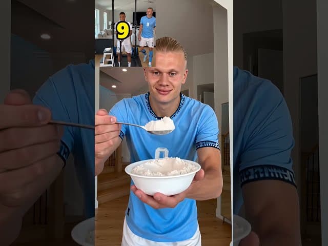 Haaland Turned Mbappé's Gym Into a Powder Storm 😂💨 #shorts  #haaland #mbappe #funny