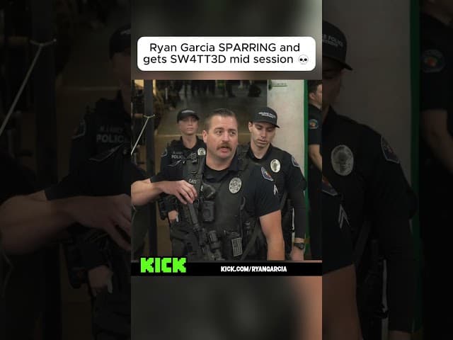 Ryan Garcia SPARRING and gets SW4TT3D mid session 💀#ryangarcia #boxing #shorts