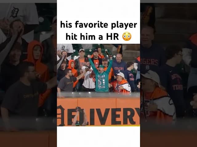 caught a HR from his favorite player 🤯