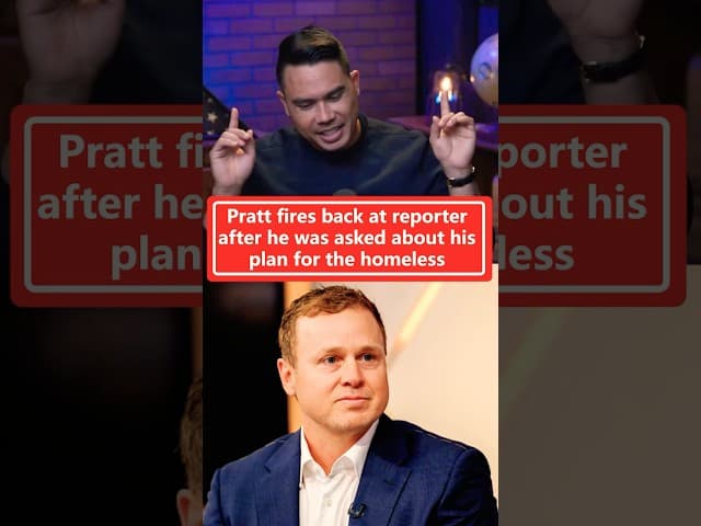 Pratt FIRES BACK at reporter after he was asked about homelessness