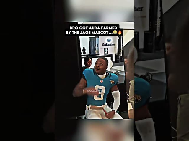 Bro Really Got Aura Farmed By The Jags Mascot…😭🔥 #shorts #nfl 