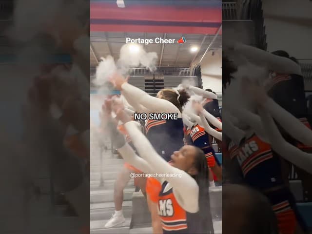 🏀 NO SMOKE CHEER @PortageCheerleading  📣 #cheerdance #cheerleading #highschoolbasketball #shorts