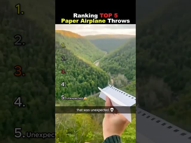 Ranking TOP 5 Paper Airplane Throws 😭😭 #usa