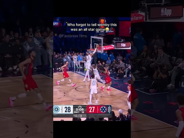 Wemby brought life to the all star game🥀 #shorts