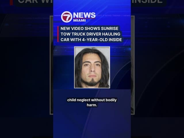 Surveillance video shows father chasing after truck towing car with a 4-year-old daughter inside