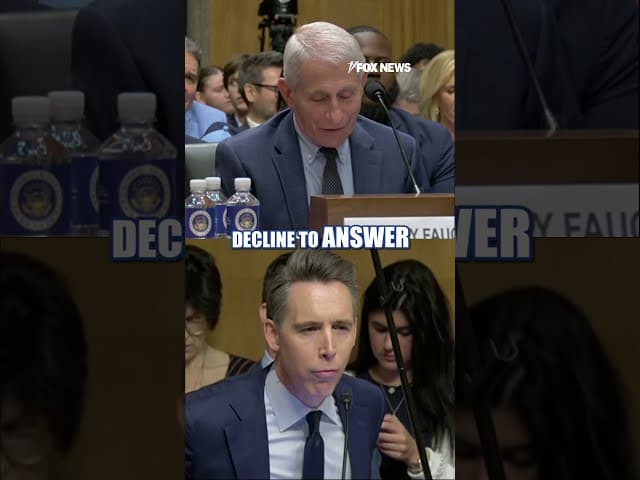Sen Hawley SHREDS Fauci for silence during COVID origin hearing #shorts #us #news #foxnews