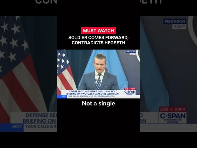 Soldier comes forward, contradicts Hegseth
