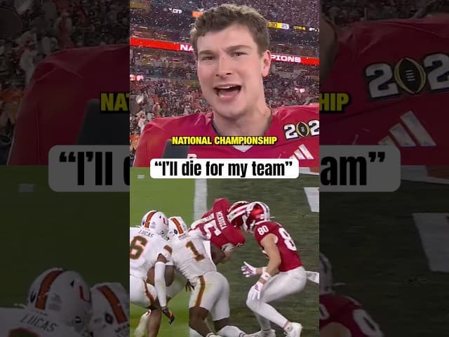 Fernando Mendoza on his diving TD 🗣️