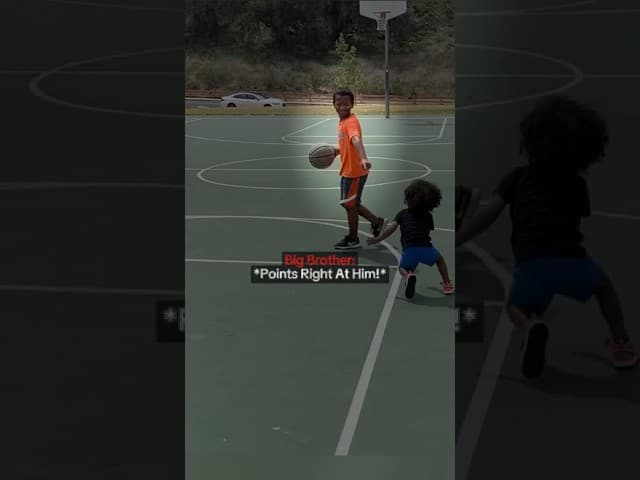 When Younger Brother Goes Against Big Brother #basketball