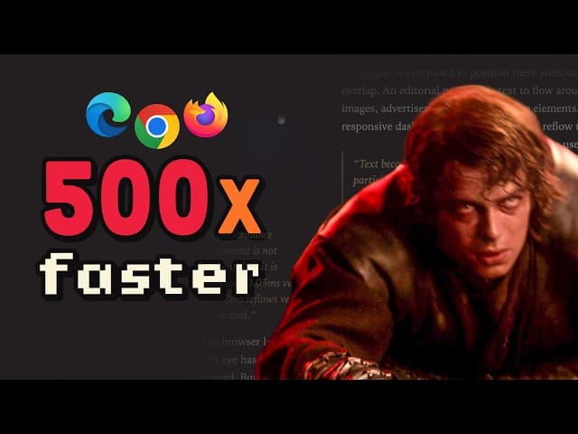 He just crawled through hell to fix the browser…