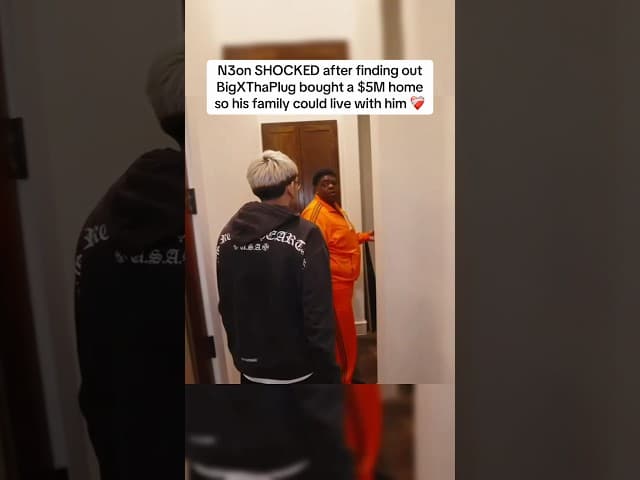 N3on SHOCKED after finding out BigXThaPlug bought a home so his family could live with him #n3on