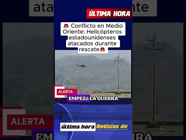 Irán difunde imágenes de EE.UU. bajo fuego en operación de rescate#MedioOriente #Iran #EEUU