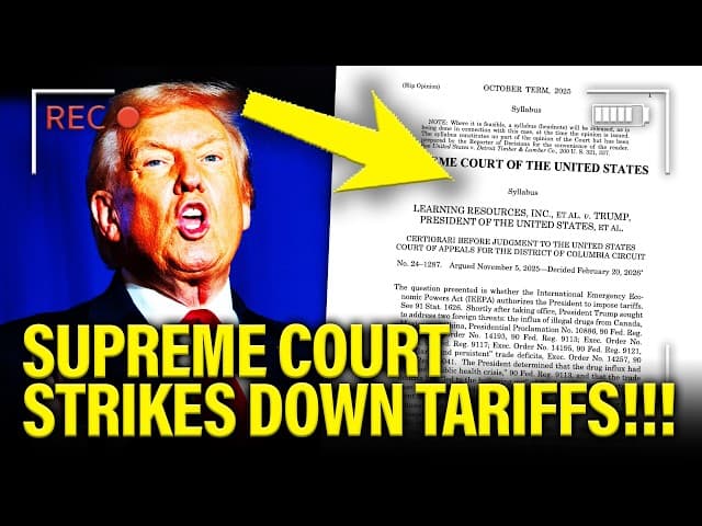 🚨Trump Tariffs STRUCK DOWN by SUPREME COURT!!