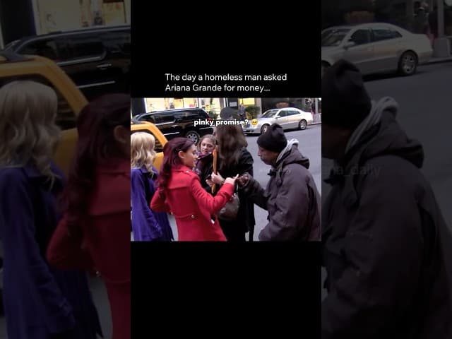 When a homeless person asked Ariana Grande for help 🥹💞 #arianagrande