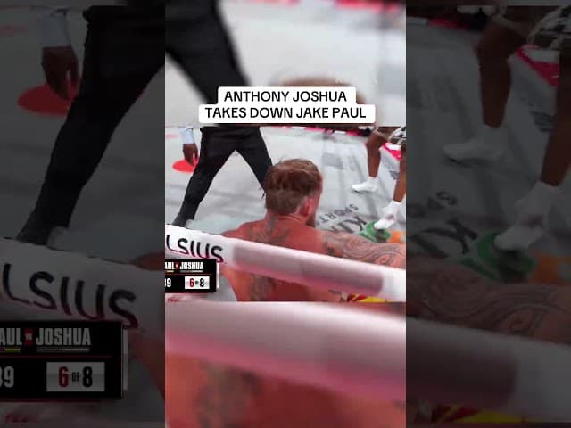 THE REF HAS SEEN ENOUGH!!! ANTHONY JOSHUA GETS THE KO AGAINST JAKE PAUL IN ROUND 6! #JakeJoshua