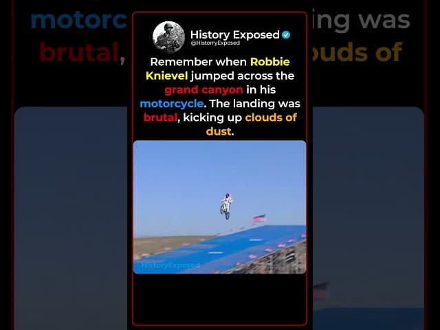 When Robbie Knievel Jumped The Grand Canyon in 1999 🏍️💨