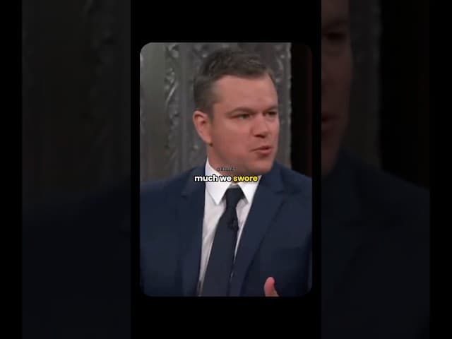 Matt Damon Explains the Bad Language in Good Will Hunting!