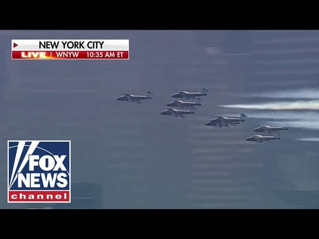 WATCH: Military conducts flyover above Parade of Sail