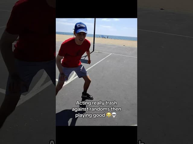 Acting really trash against randoms then playing good P.4 #shorts #basketball #sports #viral #hoops
