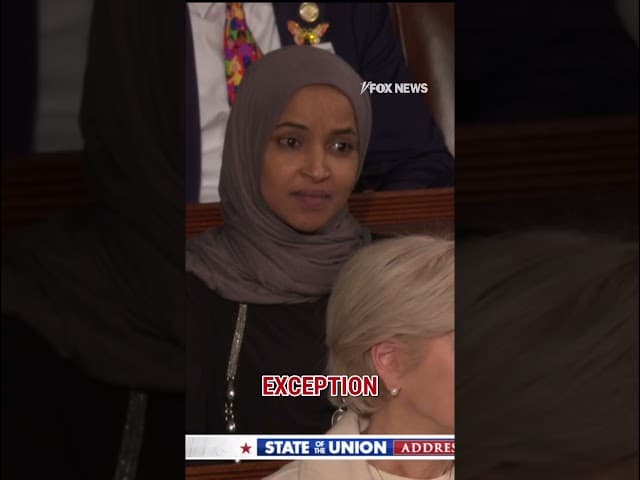 Ilhan Omar SHAKES HEAD as Trump decries Somali migrants #shorts #usa #us #politics #trump