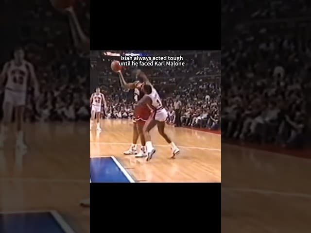 Isiah Thomas always acted tough until he faced karl malone #nba #basketball
