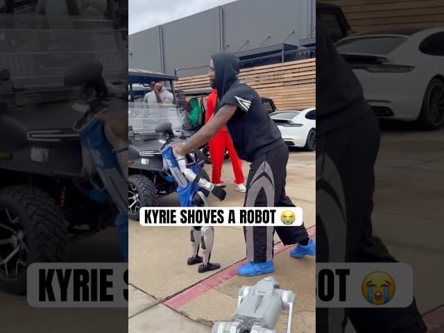 Kyrie got beef with the robot? 🤣 (via @mavericks)