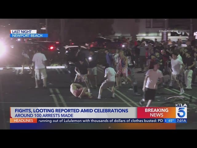 VIDEO: Chaos erupts during Fourth of July celebrations in Newport Beach
