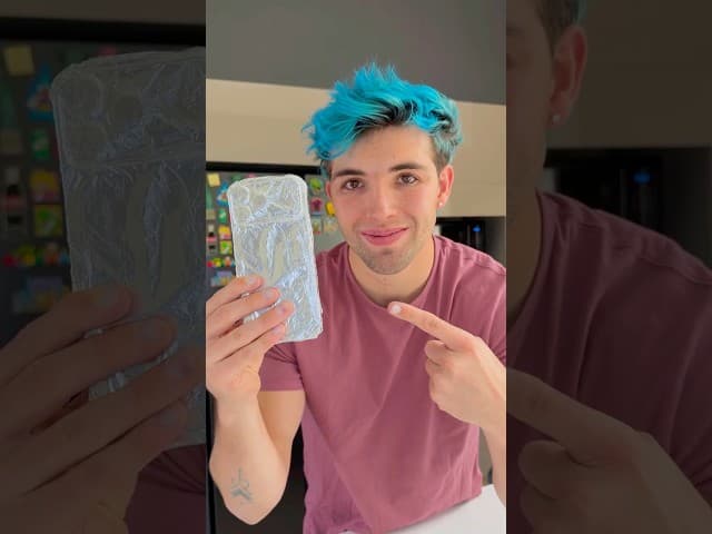Envolví mi iPhone17 en aluminio😱🤔👀