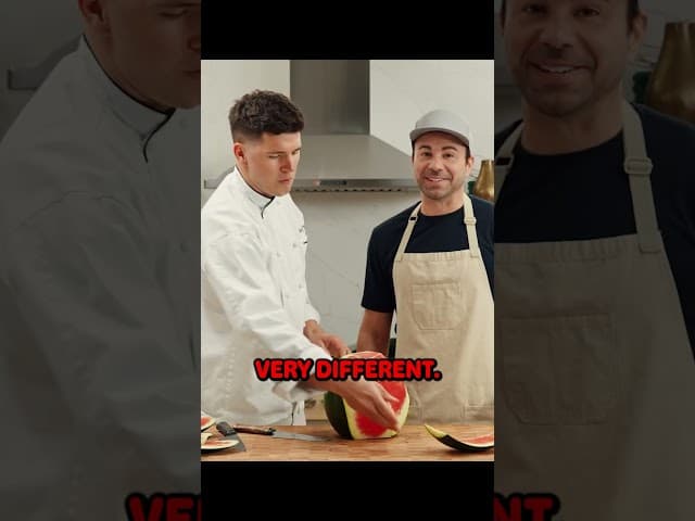Can @MarkRober Take The Rind Off A Watermelon Perfectly? @NickDiGiovanni