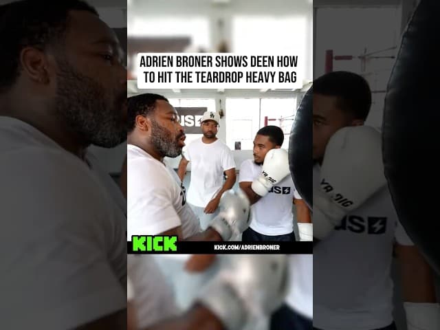 Adrien Broner Shows Deen How To Hit The Heavy Bag
