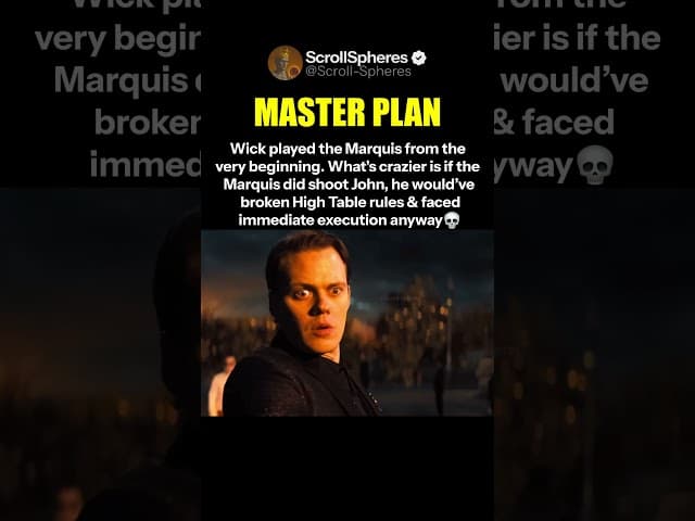 The Marquis Was Doomed Either Way - John Wick 4