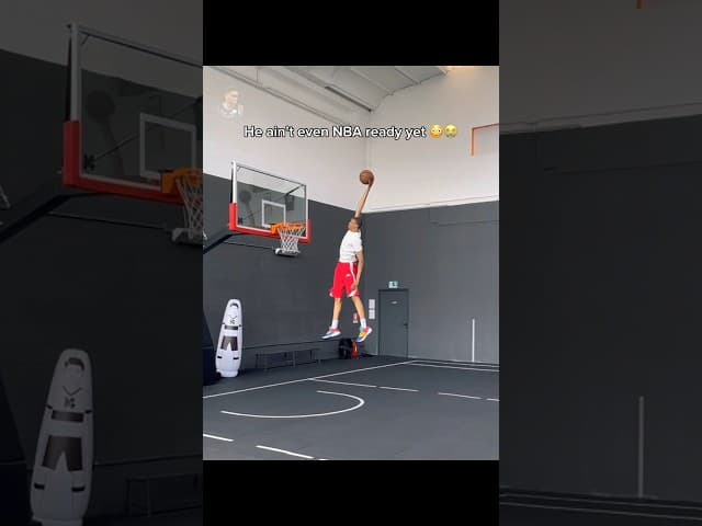 He Ain’t Even NBA Ready Yet 😳😭 #basketball