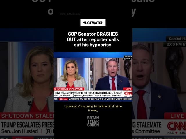 GOP Senator CRASHES OUT after reporters calls out his hypocrisy