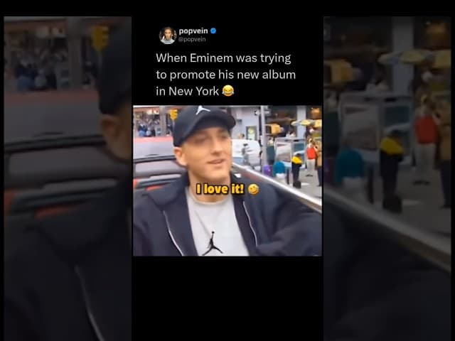 When Eminem was trying to promote his new album in New York 😂