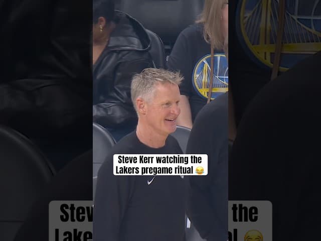 Steve Kerr had to see it live 🤣