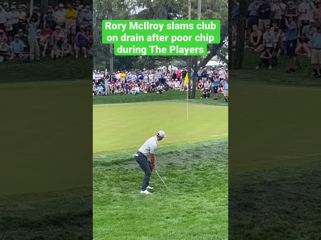 Rory McIlroy Slams Club on Drain! #golf