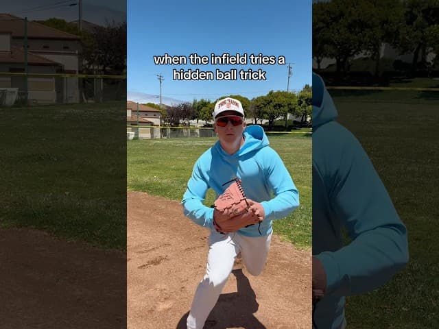 The hardest play in baseball! šš #baseball #teammate #infield