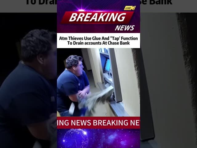 Atm Thieves Use Glue And "Tap' FunctionTo Drain accounts At Chase Bank #news #shorts