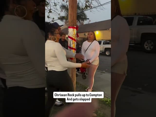 Chrisean pulls up up to Compton and gets slapped