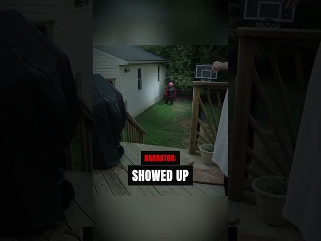 Dad Confronts Unexpected Clown In Yard...