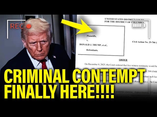 Trump STUNNED as Judge GOES FOR CONTEMPT…FINALLY!!!